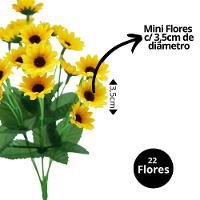 Buquê Mini Girassol 22 Flores Artificial Prime - Mc Flores - 4