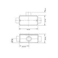 Condulete Fixo 1.1-2 Tipo T Tramontina Com Tampa Com Rosca Npt E Com Pintura Eletrostárica A Pó Tramontina - 2