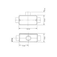 Condulete Fixo 1.1-2 Tipo T Tramontina Com Tampa Com Rosca Npt E Com Pintura Eletrostárica A Pó Tramontina - 3