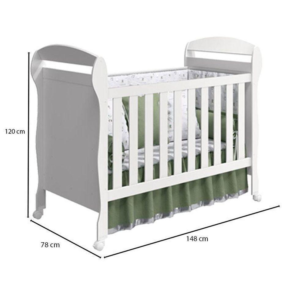 Berço Americano Danny Branco Acetinado Com Colchão Gazin ? Reller - 2