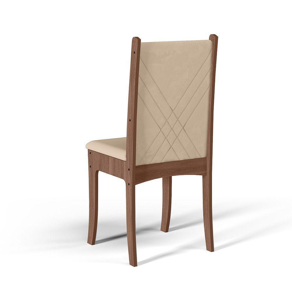 Conjunto Giovana Mesa 1,10 Com 04 Cadeiras Amendoa 02a - 5