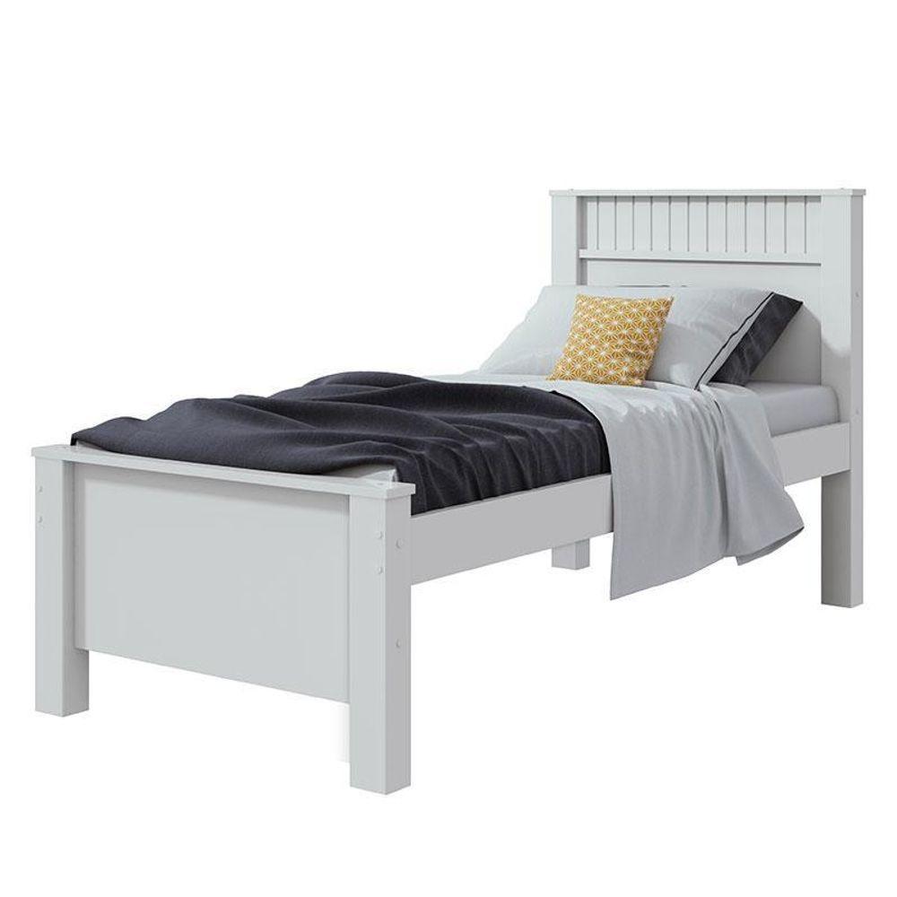Cama Solteiro Athenas 90 Branco Brilho - Lopas - 1