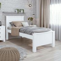 Cama Solteiro Athenas 90 Branco Brilho - Lopas - 2
