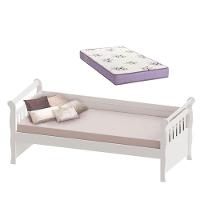 Cama Babá Júlia Branco Brilho Com Colchão - Carolina - 1