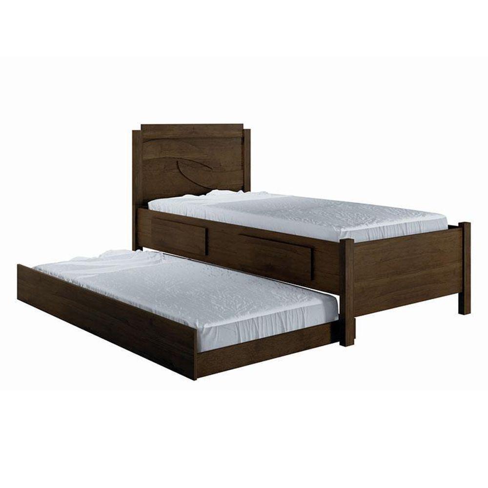 Cama Solteiro Spazu New Com Auxiliar Braúna ? Leifer Móveis - 1