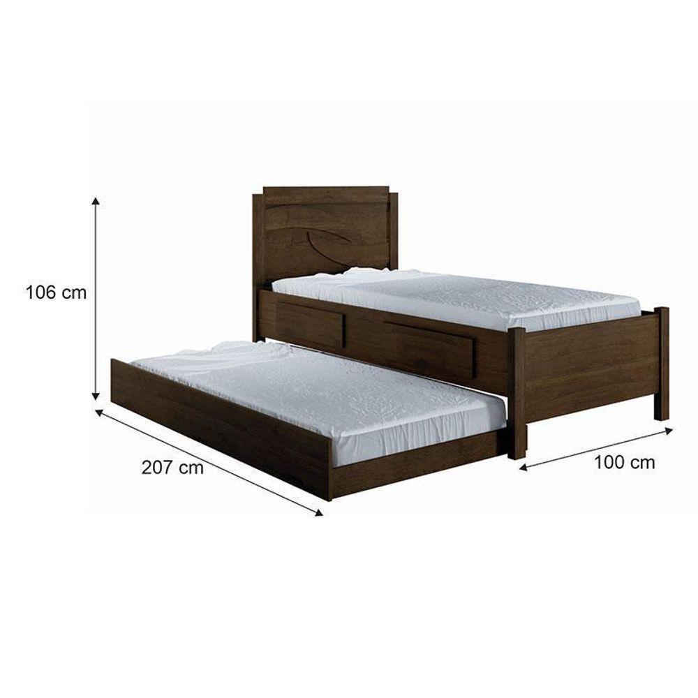 Cama Solteiro Spazu New Com Auxiliar Braúna ? Leifer Móveis - 2