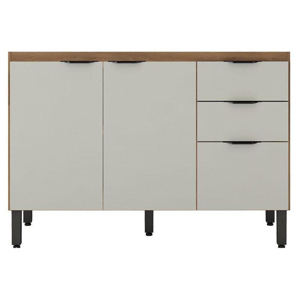 Balcão Para Pia Firenze 120 Cm Amêndola Touch Nude Prime Tx - Demóbile - 2