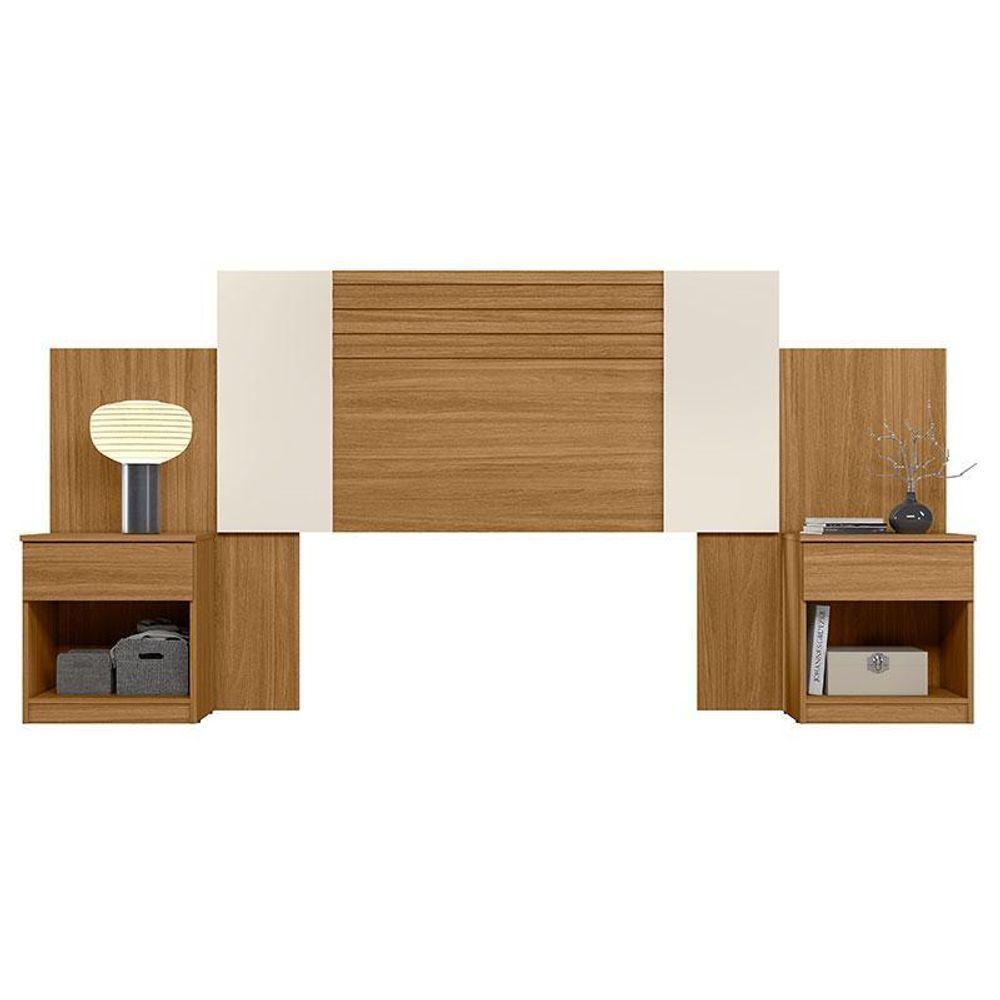 Cabeceira Casal Araguaia Freijó Off White Flex - Moval - 1