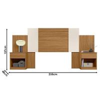 Cabeceira Casal Araguaia Freijó Off White Flex - Moval - 2