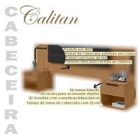 Cabeceira Box Casal 160 Ambiente Calitan Amêndoa Clean Com Led - Lopas - 5