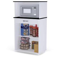 Balcão Multiuso Carina Branco Preto Flex - Ajl - 2