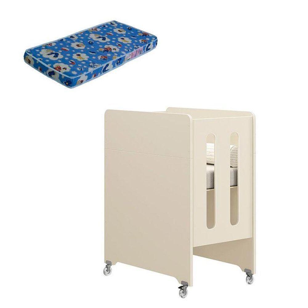 Berço Americano Evolution 4 Em 1 Areia Acetinado Com Colchão Mini - Reller - 1