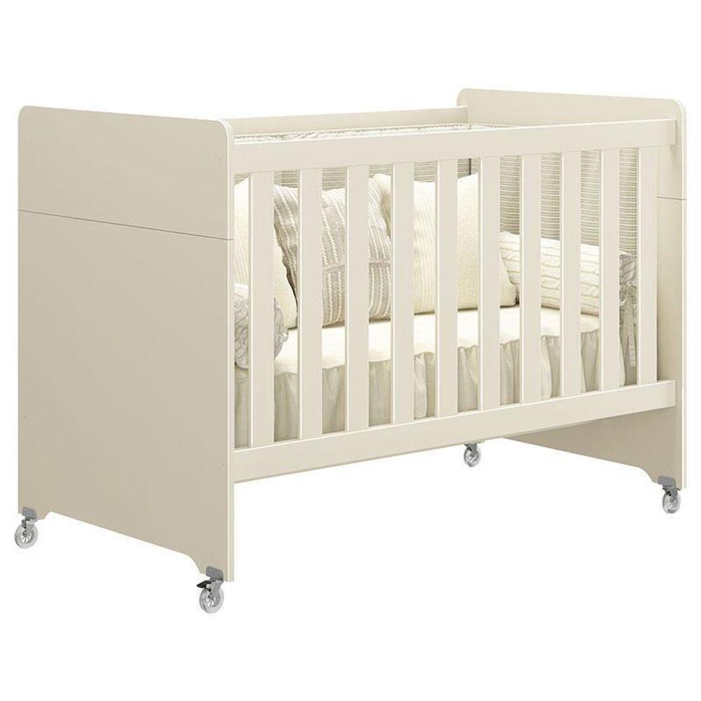 Berço Americano Evolution 4 Em 1 Areia Acetinado Com Colchão Mini - Reller - 3