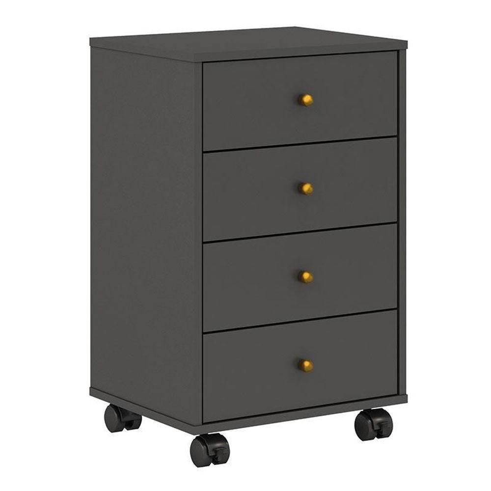 Gaveteiro Office Presence Grafito - Demóbile - 1