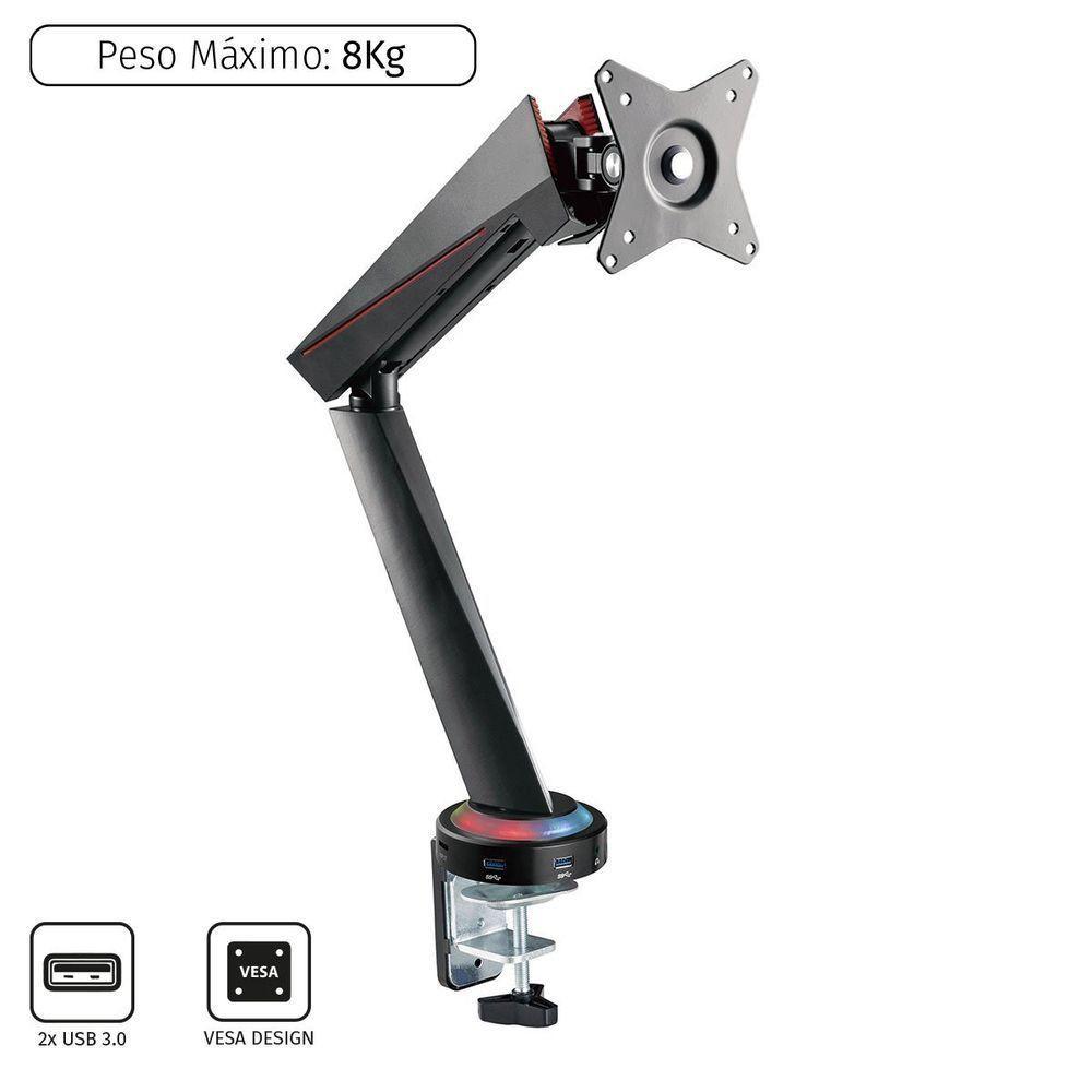 Suporte Gamer Para Monitor Com Usb 17" - 32" - Psgam1732 - 1