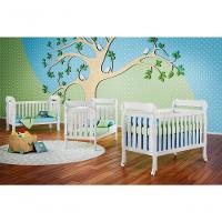 Berço Americano Lila Branco Brilho Com Colchão - Carolina - 3