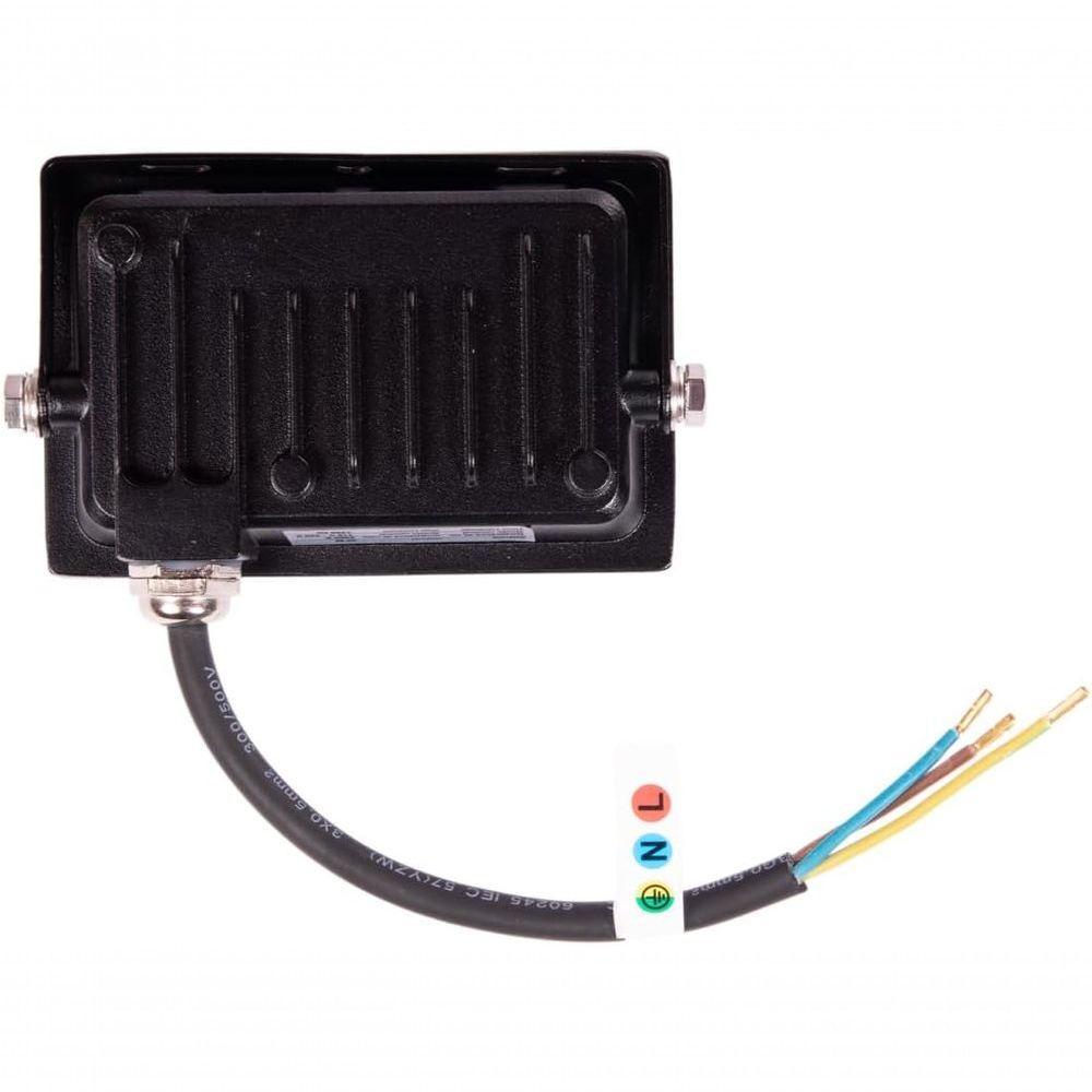 Kit 5 Refletor Led 20w 3000k Preto Bivolt Foxlux - 5