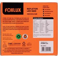 Kit 5 Refletor Led 20w 3000k Preto Bivolt Foxlux - 7