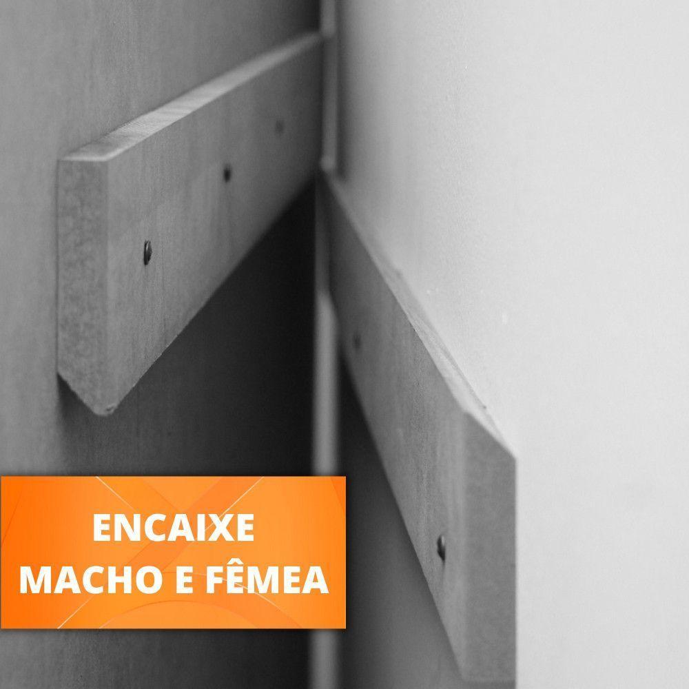 Painel Estofado Solteiro San Miguel 2 Módulos Linho Grafite - 3