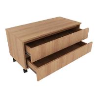 Gabinete Banheiro 2 Gavetas Com Rodízios 80Cm Multimóveis Vcr10083 Amêndoa Amêndoa - 2