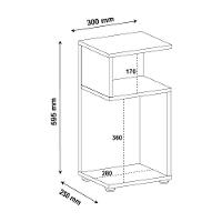 Mesa De Apoio 30Cm Com Nicho Multimóveis Cr45133 Pinho Pinho