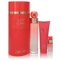 Perf.fem.perry Ellis 360 Coral - Kit Presente 100 Ml Eau De Parfum 7 Ml Mini Edp+90 Ml Gel De Banho - 1