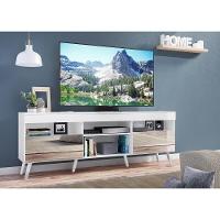 Rack Tv 65" Retrô Com Espelho 2 Portas Paris Multimóveis V3332 Branco Branco - 2