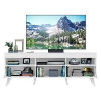 Rack Tv 65" Retrô Com Espelho 2 Portas Paris Multimóveis V3332 Branco Branco