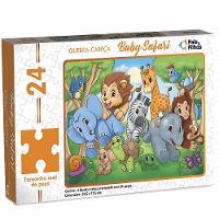 Puzzle Baby Safari 24 Peças - Pais E Filhos - 1