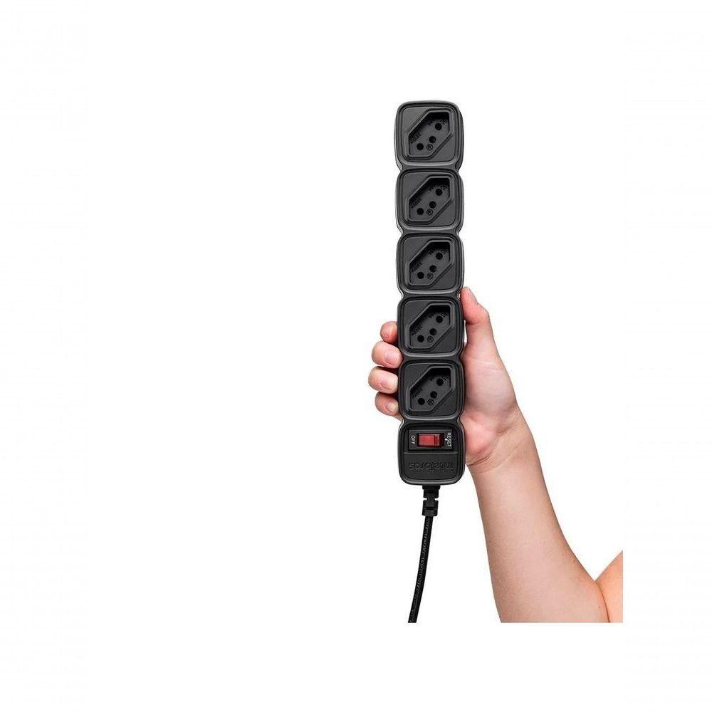 Protetornico 5 Tomadas Intelbras Epe205 4824201 - Preto - 1
