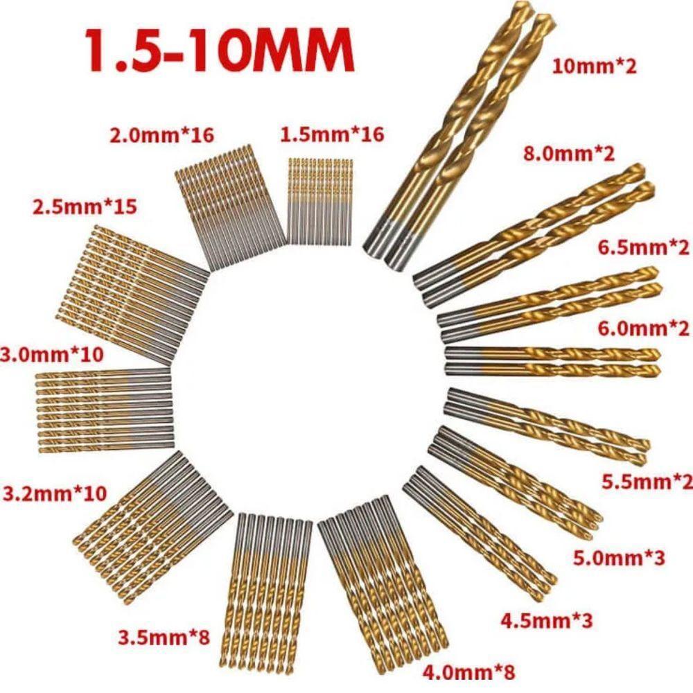 Jogo 99 Brocas Aço Rápido Com Maleta Sn29 1,5 A 10 Mm - 8