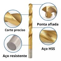 Jogo 99 Brocas Aço Rápido Com Maleta Sn29 1,5 A 10 Mm