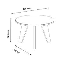 Mesa De Centro Retrô Com Espelho 59Cm Multimóveis Cr45143 Preta Preto