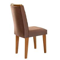 Mesa Tampo Mdf E Vidro 6 Cadeiras Marrom/Grafite/Imbuia - 8