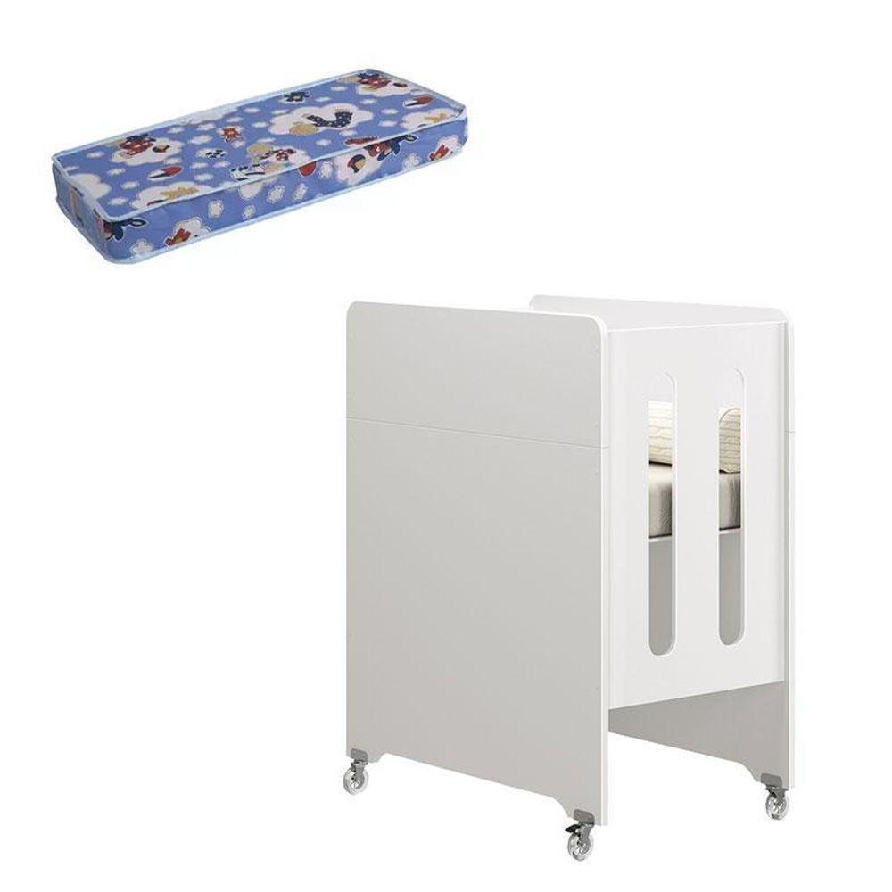Berço Americano Evolution 4 Em 1 Branco Acetinado Com Colchão Mini - Reller - 1