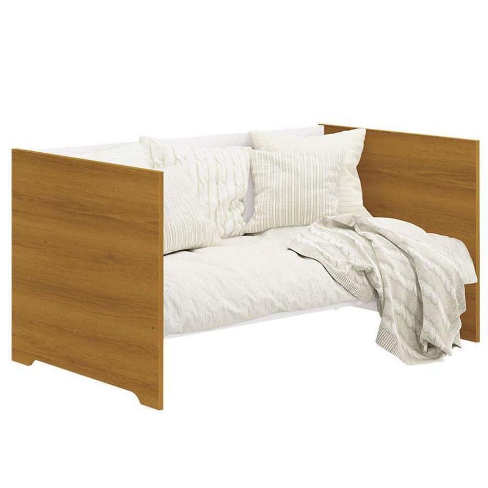 Quarto De Bebê Zaki E Berço Americano Evolution 4 Em 1 Branco Acetinado Savana Com Colchão Ortobom - Reller - 7