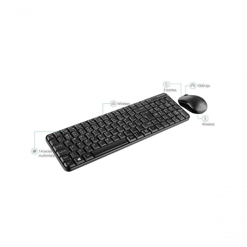 Combo Teclado + Mouse Multilaser Cs200 Usb 1000dpi - Tc183 - 3