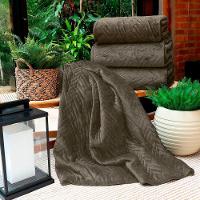 Cobertor Buettner Casal Flannel Plush 100% Poliéster Dupla Face 220mx240m Chocolate Escuro / Chocolate Claro - 4