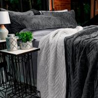 Cobertor Buettner King Flannel Plush 100% Poliéster Dupla Face 260mx280m Metal Escuro / Metal Claro - 2