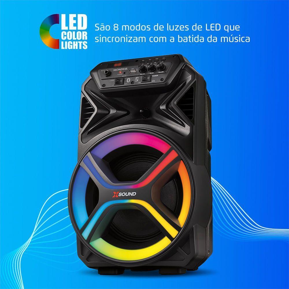 Caixa Amplificada Mondial Preto 400W RMS CM-400-L Bivolt - 3