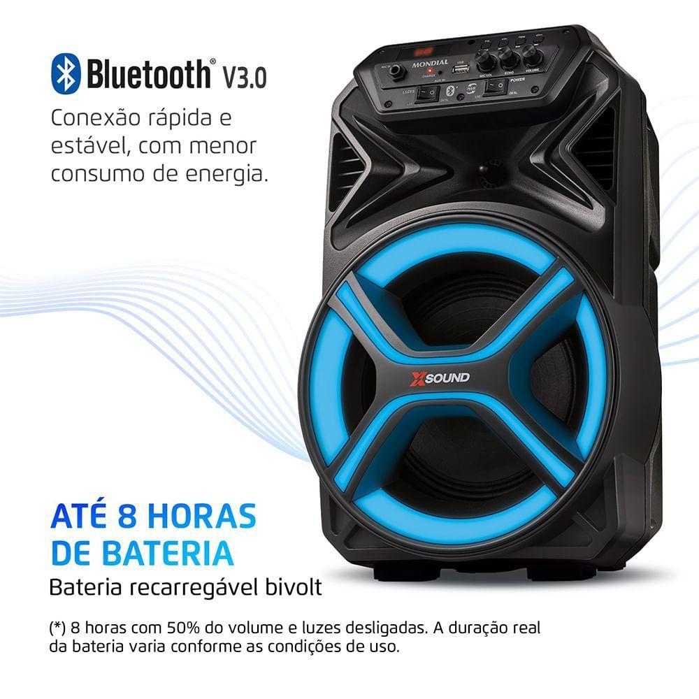 Caixa Amplificada Mondial Preto 400W RMS CM-400-L Bivolt - 8