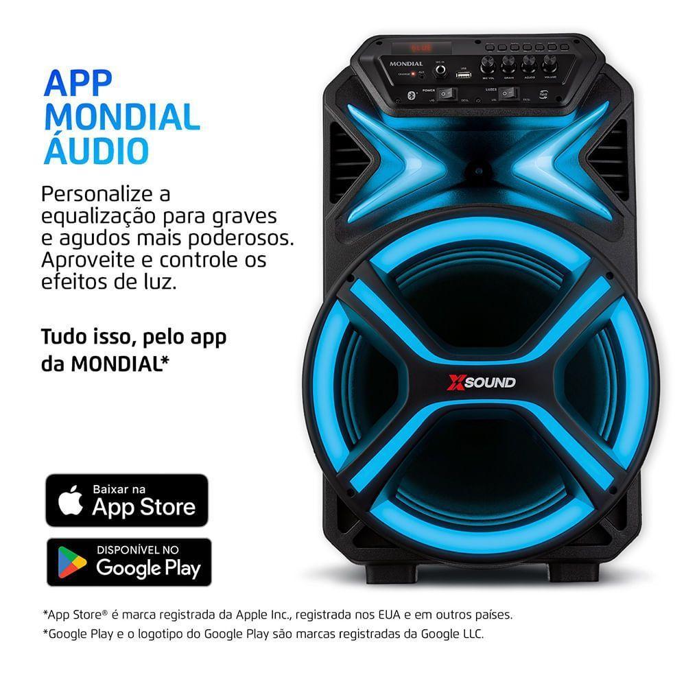 Caixa Amplificada Mondial 550W RMS CM-550-L Preto Bivolt - 4