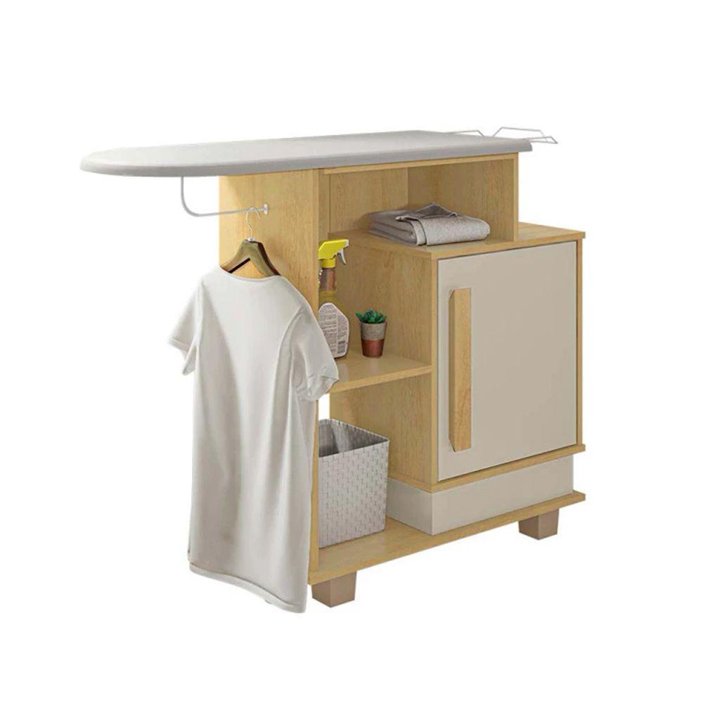 Tábua De Passar Havaí Multiuso Com Gabinete Cinamomo/off-white - 2
