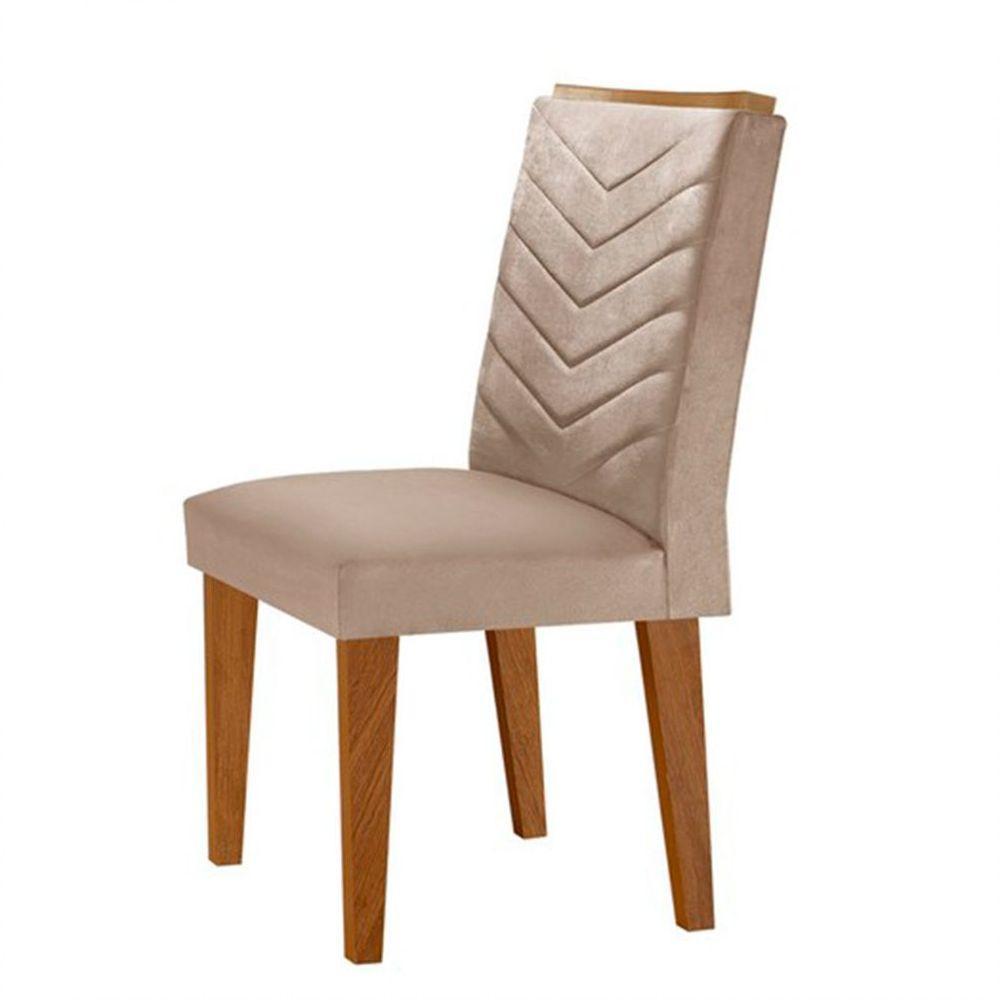 Mesa Tampo Mdf E Vidro 6 Cadeiras Creme/Grafite/Imbuia - 3