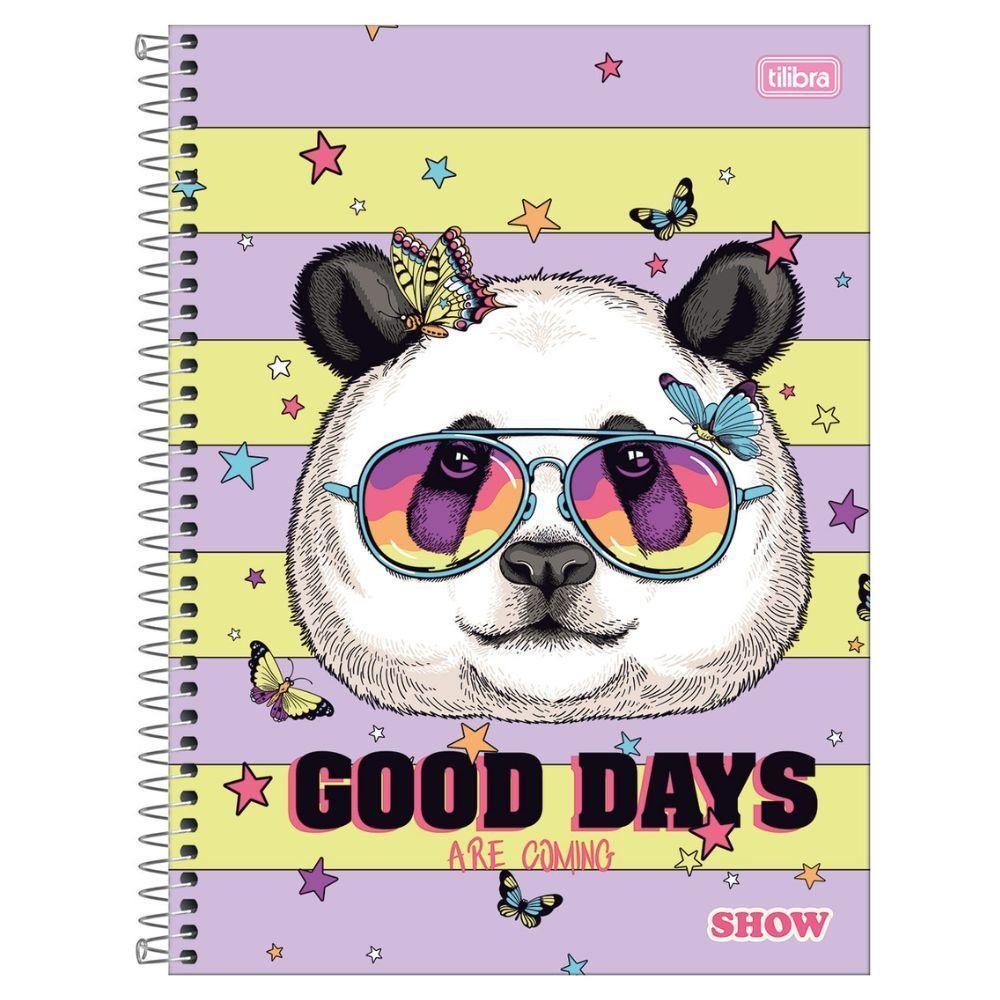 Caderno Espiral Capa Dura Universitário A4 1 Matéria 80 Folhas Feminino Show Tilibra Estampa 3 - 1