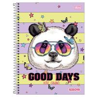 Caderno Espiral Capa Dura Universitário A4 1 Matéria 80 Folhas Feminino Show Tilibra Estampa 3 - 1