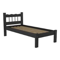 Cama Solteiro Madeira Maciça Para Colchão 78/88 X 188Cm Madri Multimóveis Vcr4141 Preto Preto - 2