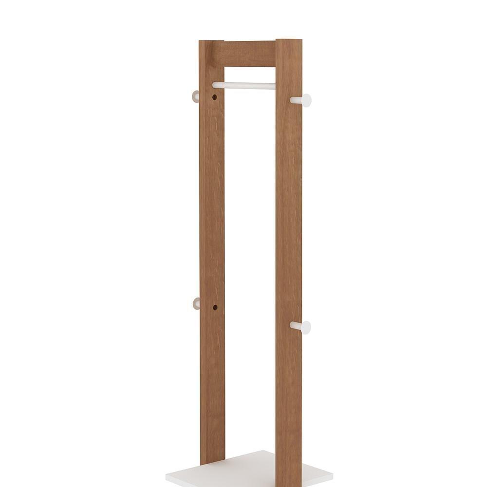 Cabideiro De Chão Multimóveis Cr35005 Amendoa/Branco - 3