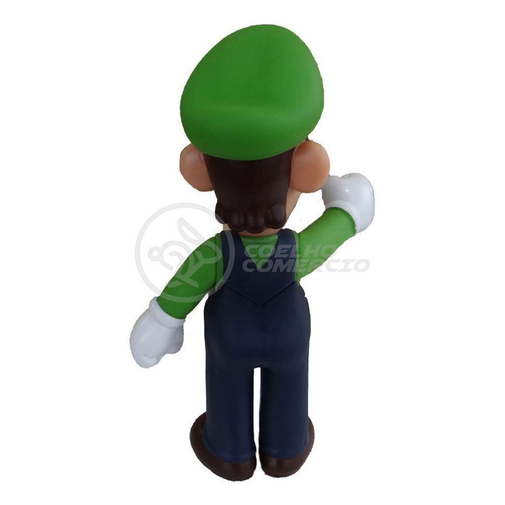 Boneco Action Figure Luigi Articulado Colecionável Grande Super Size 23cm - Super Mario World - 4