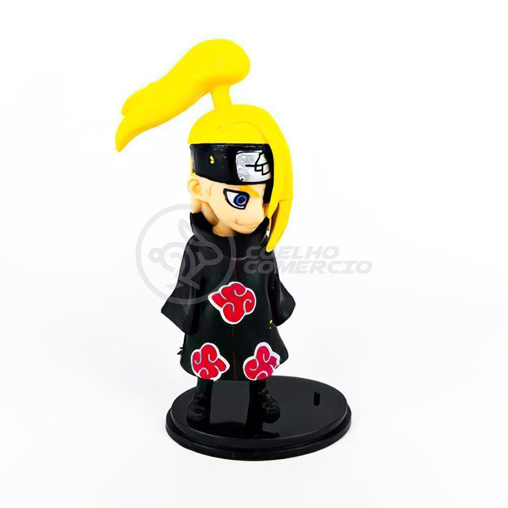 Boneco Action Figure Brinquedo Miniatura Deidara Akatsuki Colecionáveis Naruto Shippuden - 1